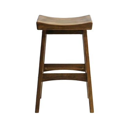 Backless Teak Outdoor Bar Stool