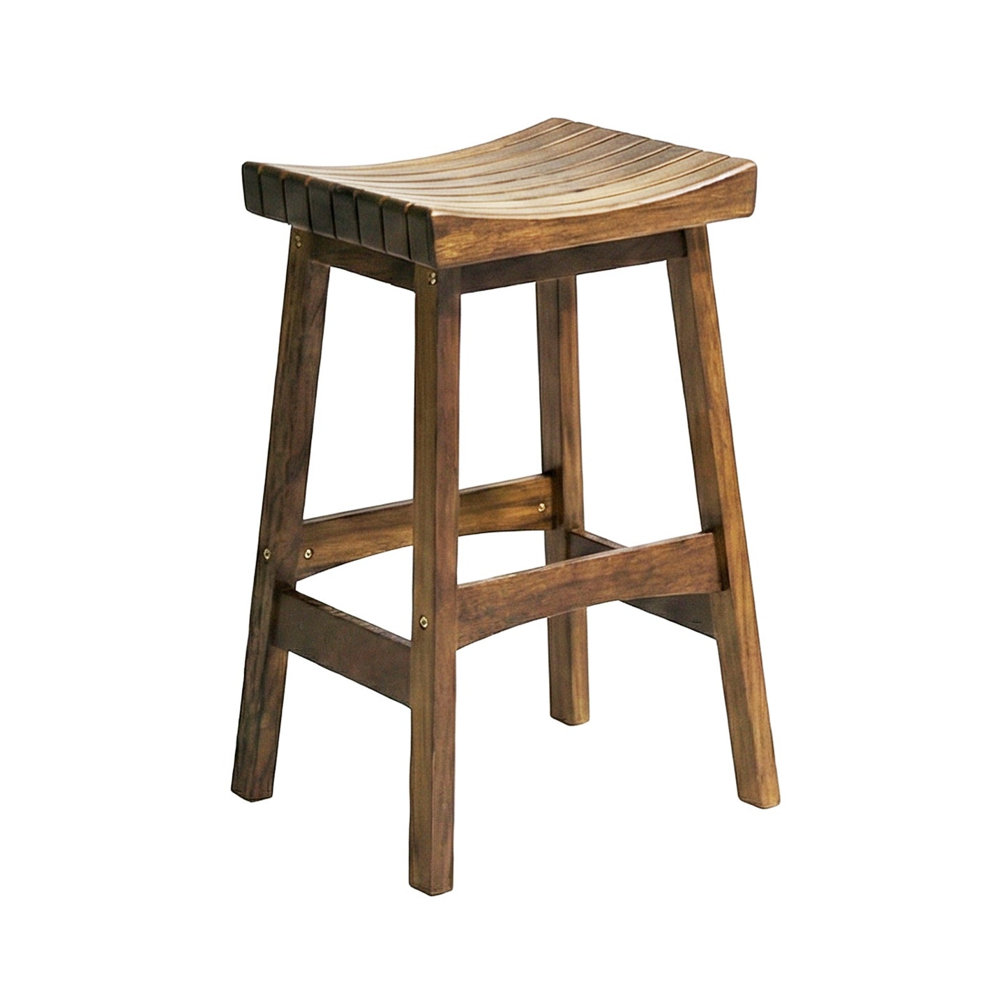Backless Teak Outdoor Bar Stool