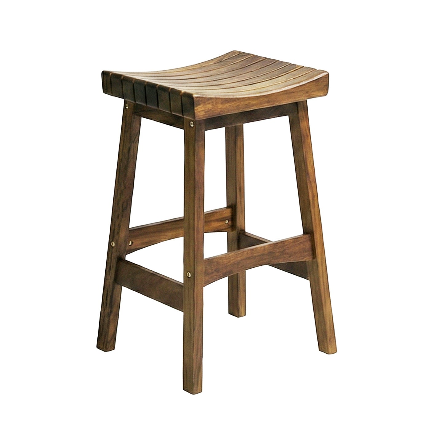 Backless Teak Outdoor Bar Stool