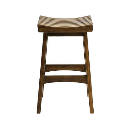 Backless Teak Outdoor Bar Stool