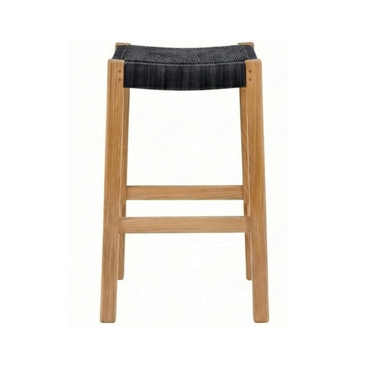Backless Teak Outdoor Bar Stool