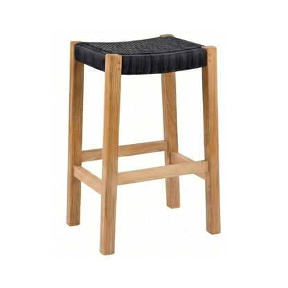 Backless Teak Outdoor Bar Stool