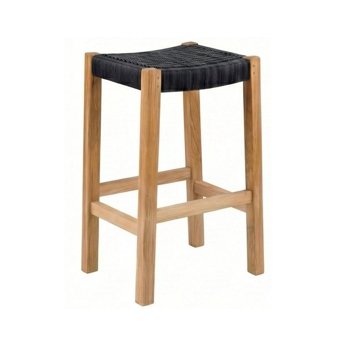 Backless Teak Outdoor Bar Stool