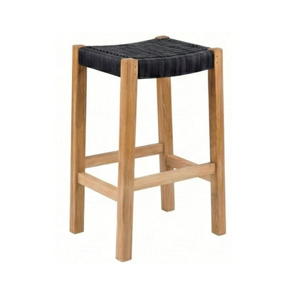Backless Teak Outdoor Bar Stool