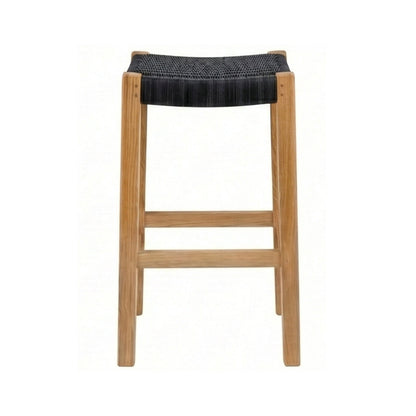 Backless Teak Outdoor Bar Stool