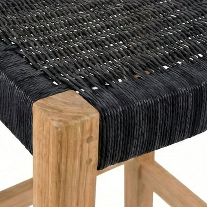 Backless Teak Outdoor Bar Stool