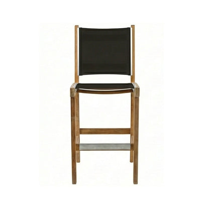 Armless Teak Outdoor Bar Stool