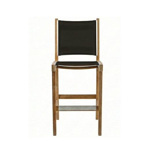 Armless Teak Outdoor Bar Stool