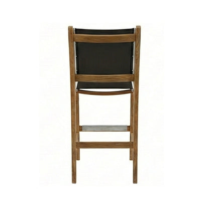Armless Teak Outdoor Bar Stool
