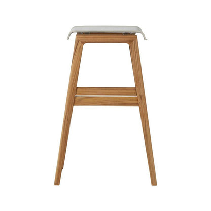 Backless Teak Outdoor Bar Stool