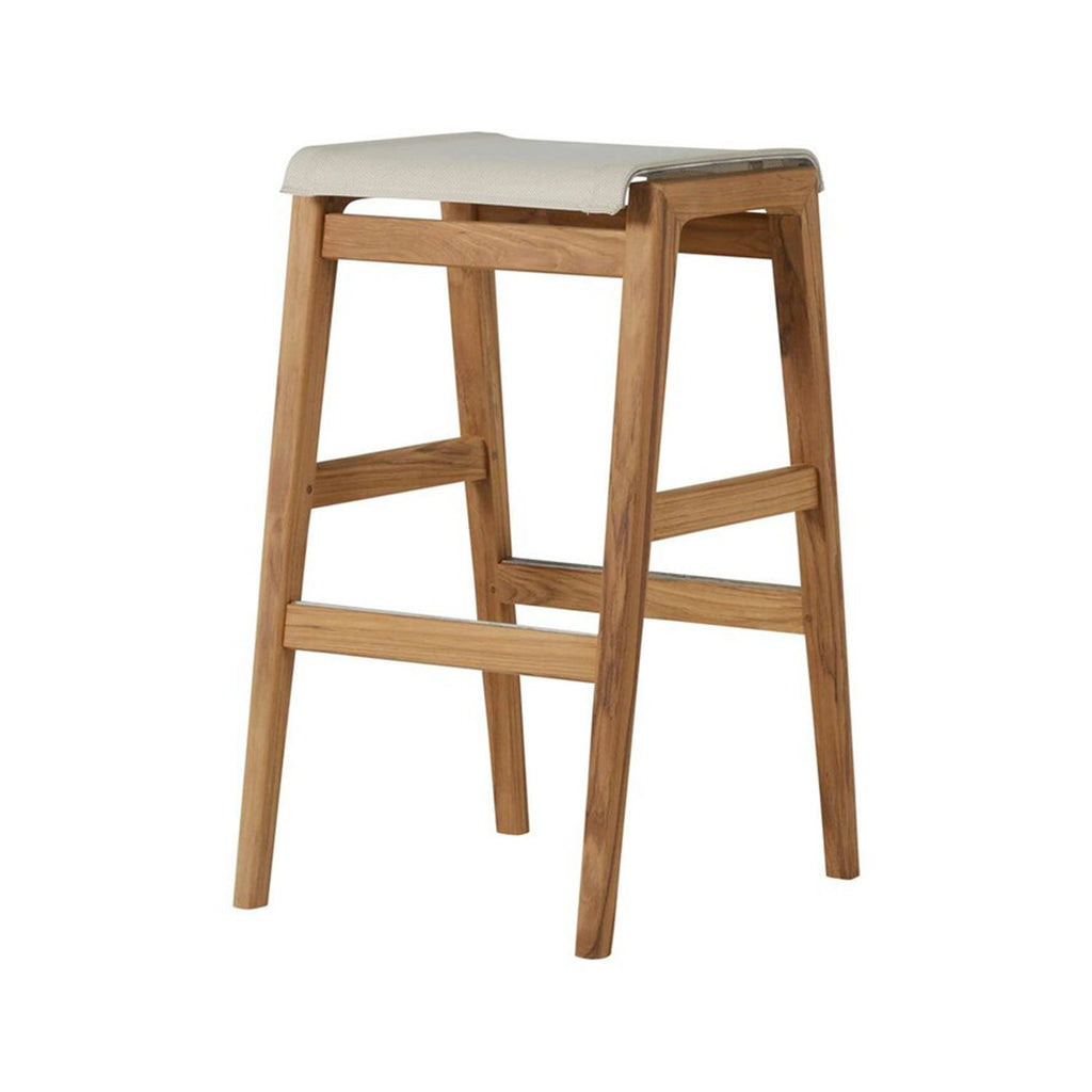 Backless Teak Outdoor Bar Stool