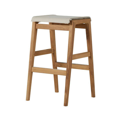 Backless Teak Outdoor Bar Stool