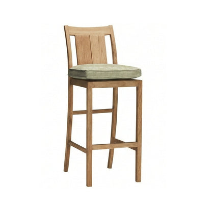 Armless Teak Outdoor Bar Stool