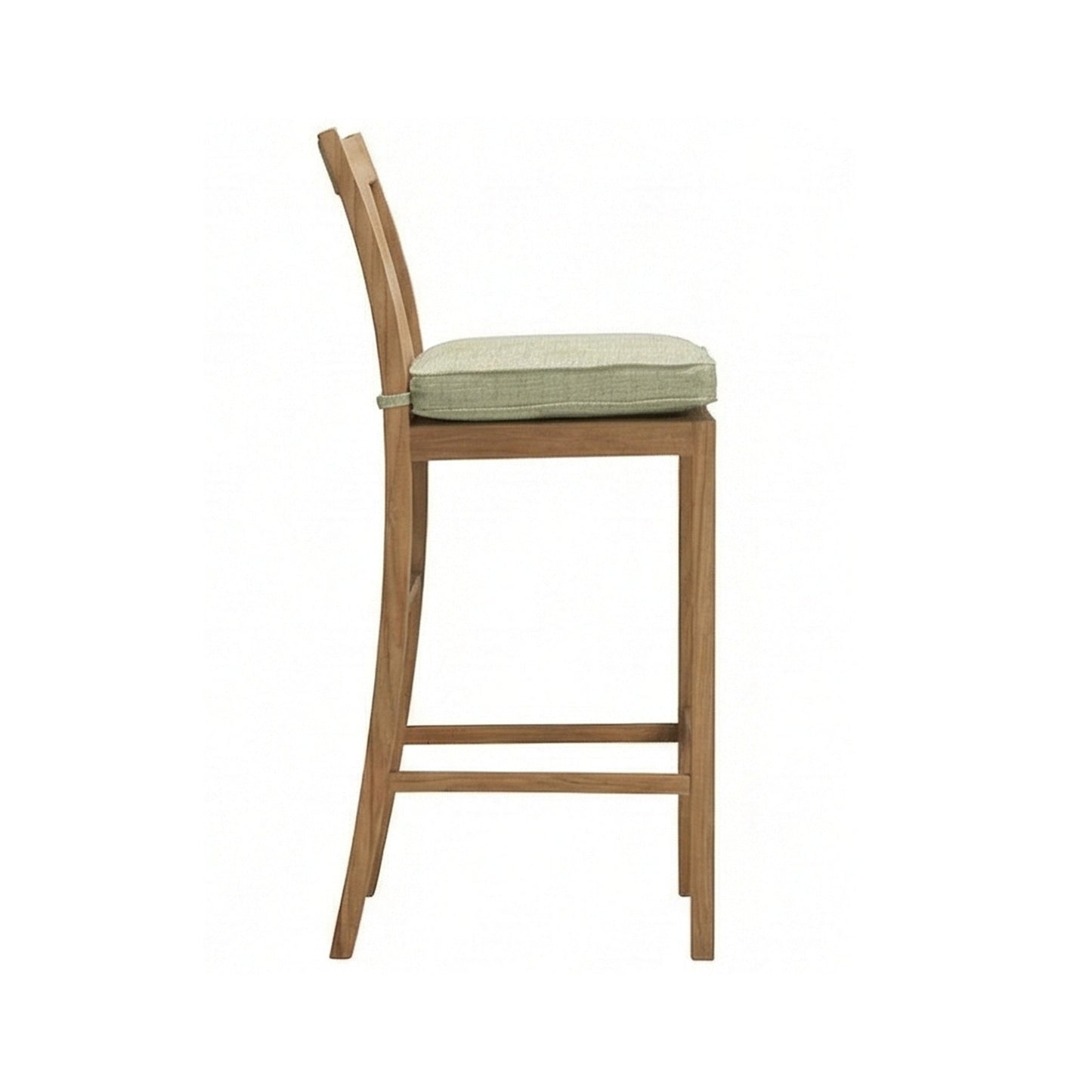 Armless Teak Outdoor Bar Stool