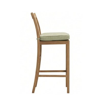 Armless Teak Outdoor Bar Stool