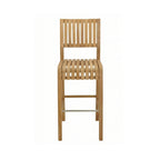 Armless Teak Outdoor Bar Stool