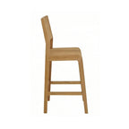 Armless Teak Outdoor Bar Stool