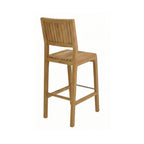 Armless Teak Outdoor Bar Stool