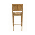 Armless Teak Outdoor Bar Stool