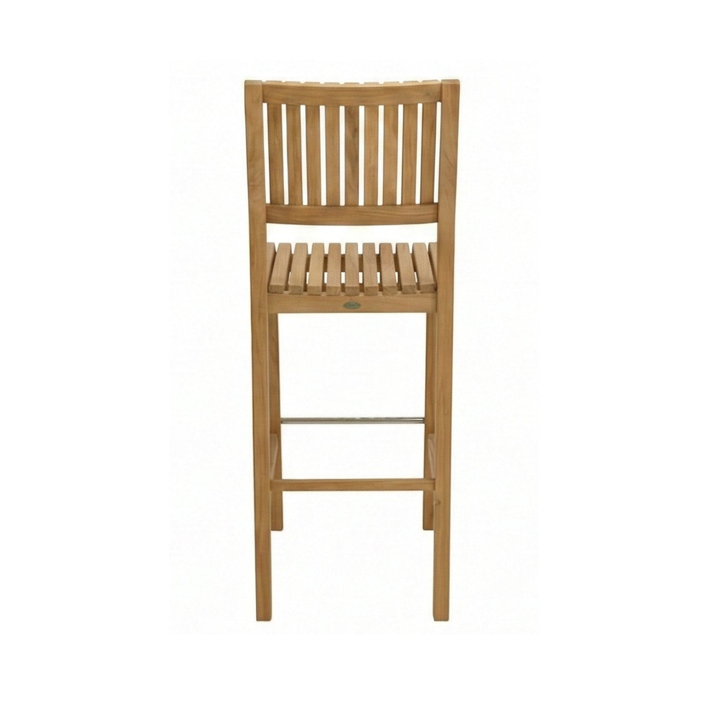 Armless Teak Outdoor Bar Stool