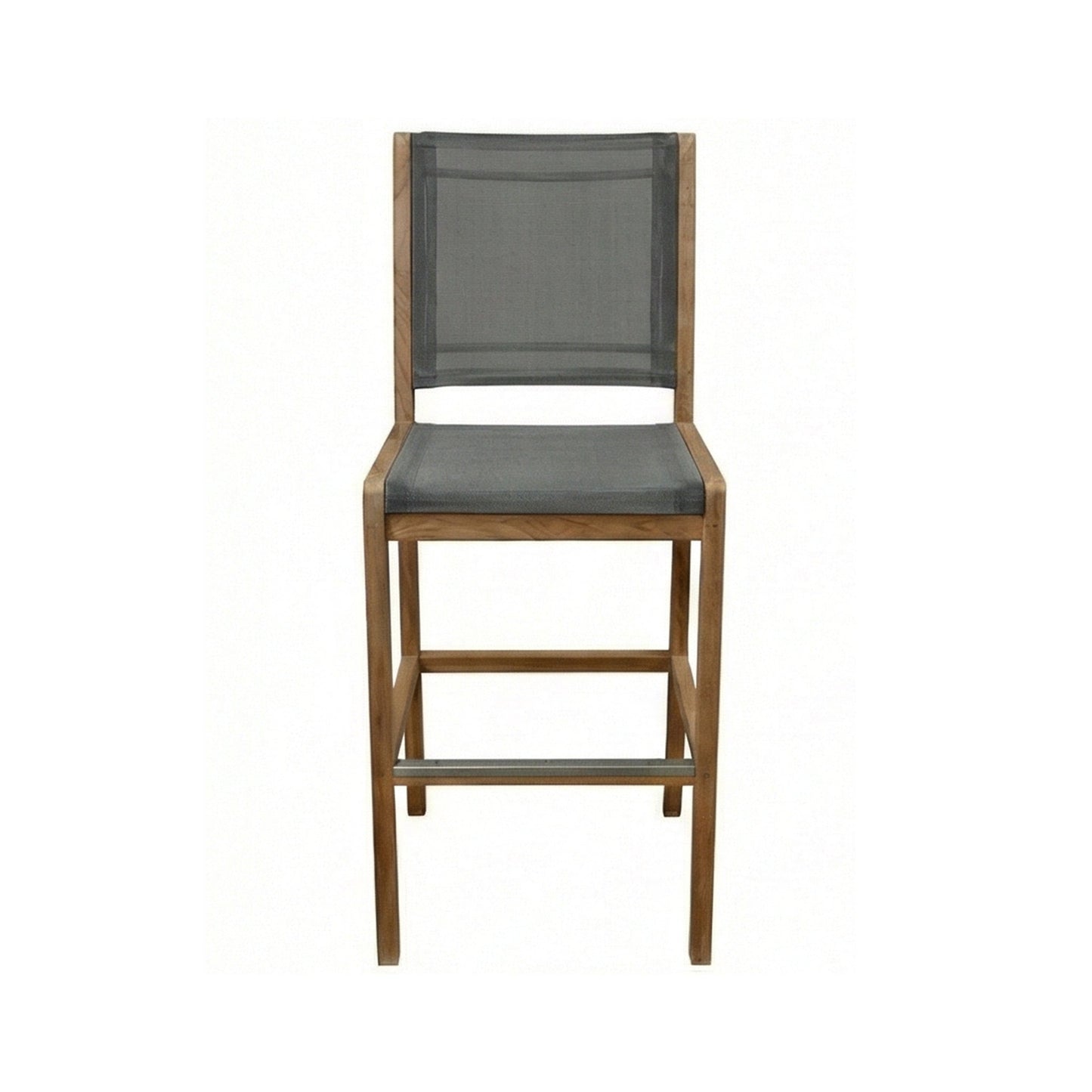 Armless Teak Outdoor Bar Stool
