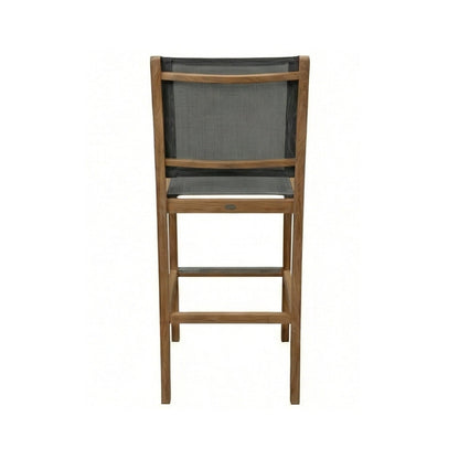 Armless Teak Outdoor Bar Stool