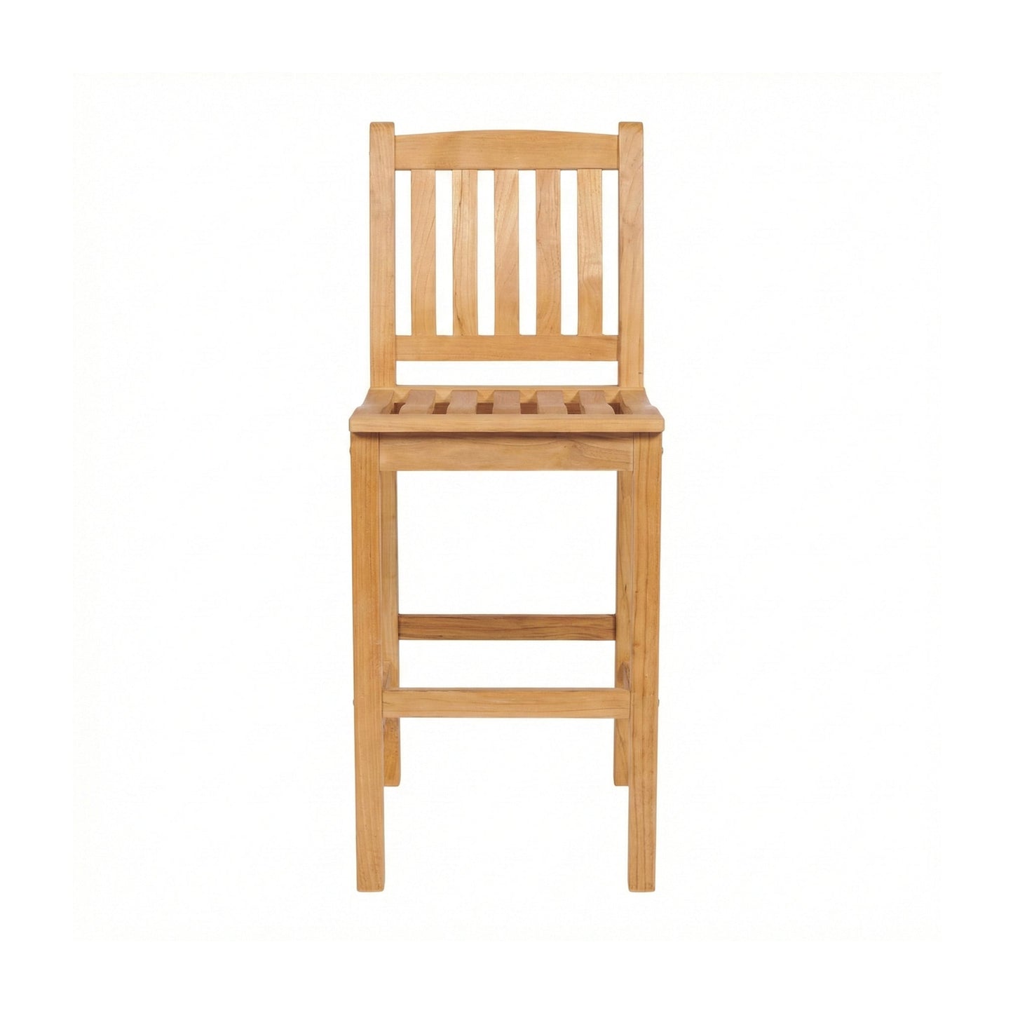 Armless Teak Outdoor Bar Stool