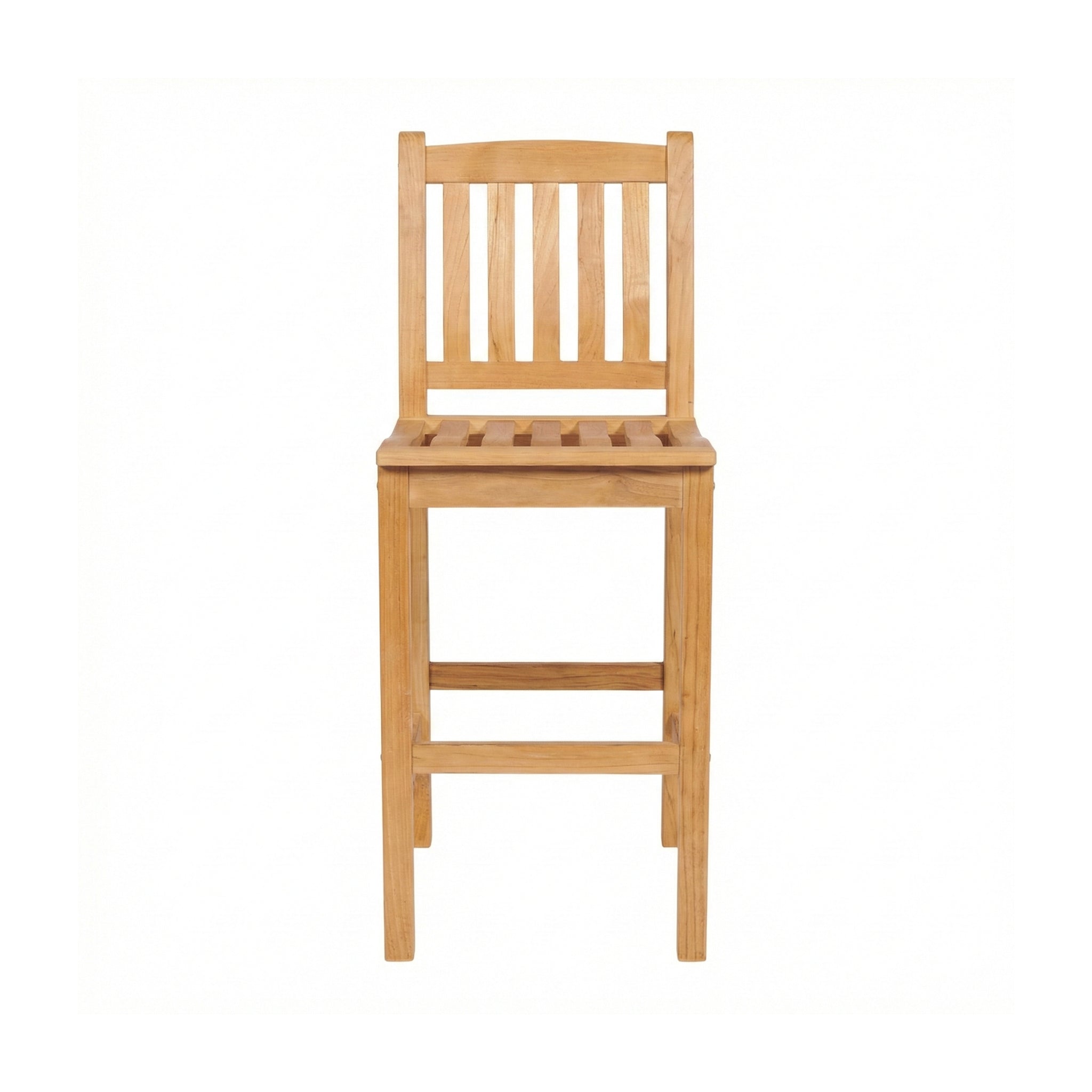 Armless Teak Outdoor Bar Stool