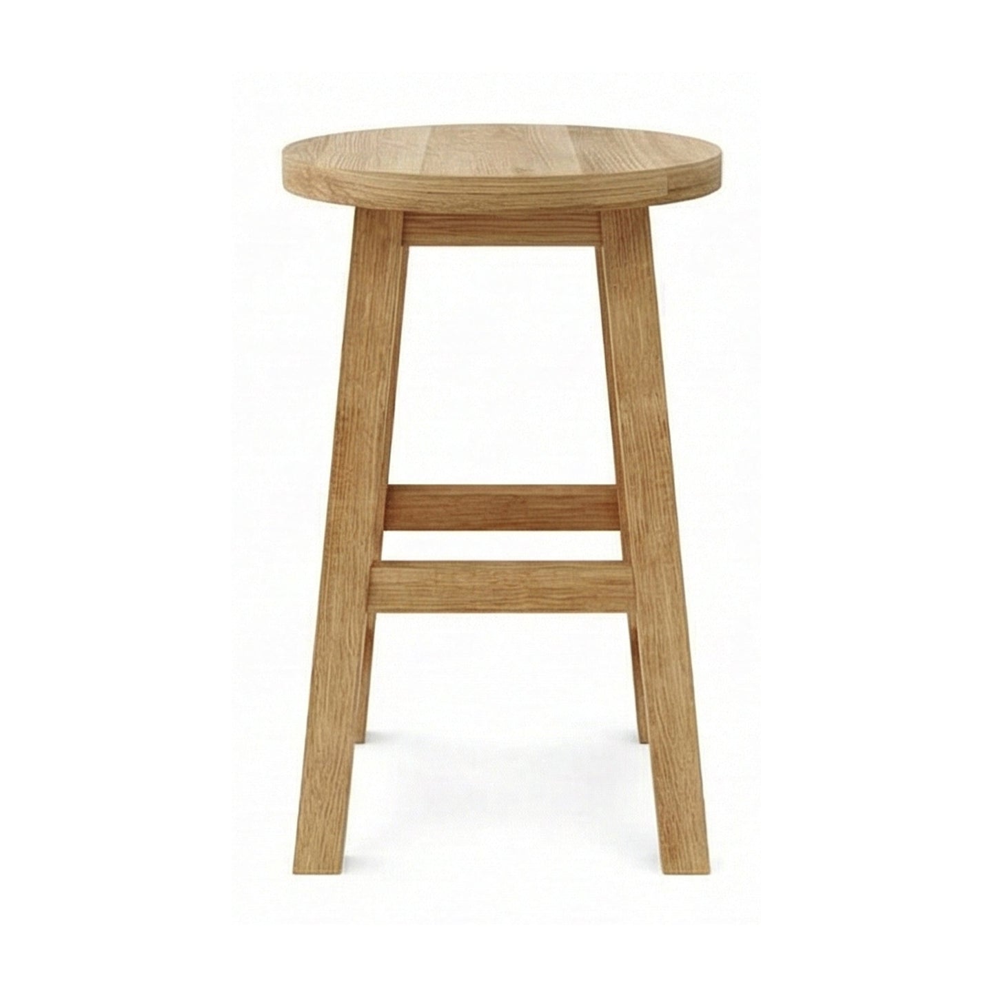 Round Backless Teak Outdoor Bar Stool