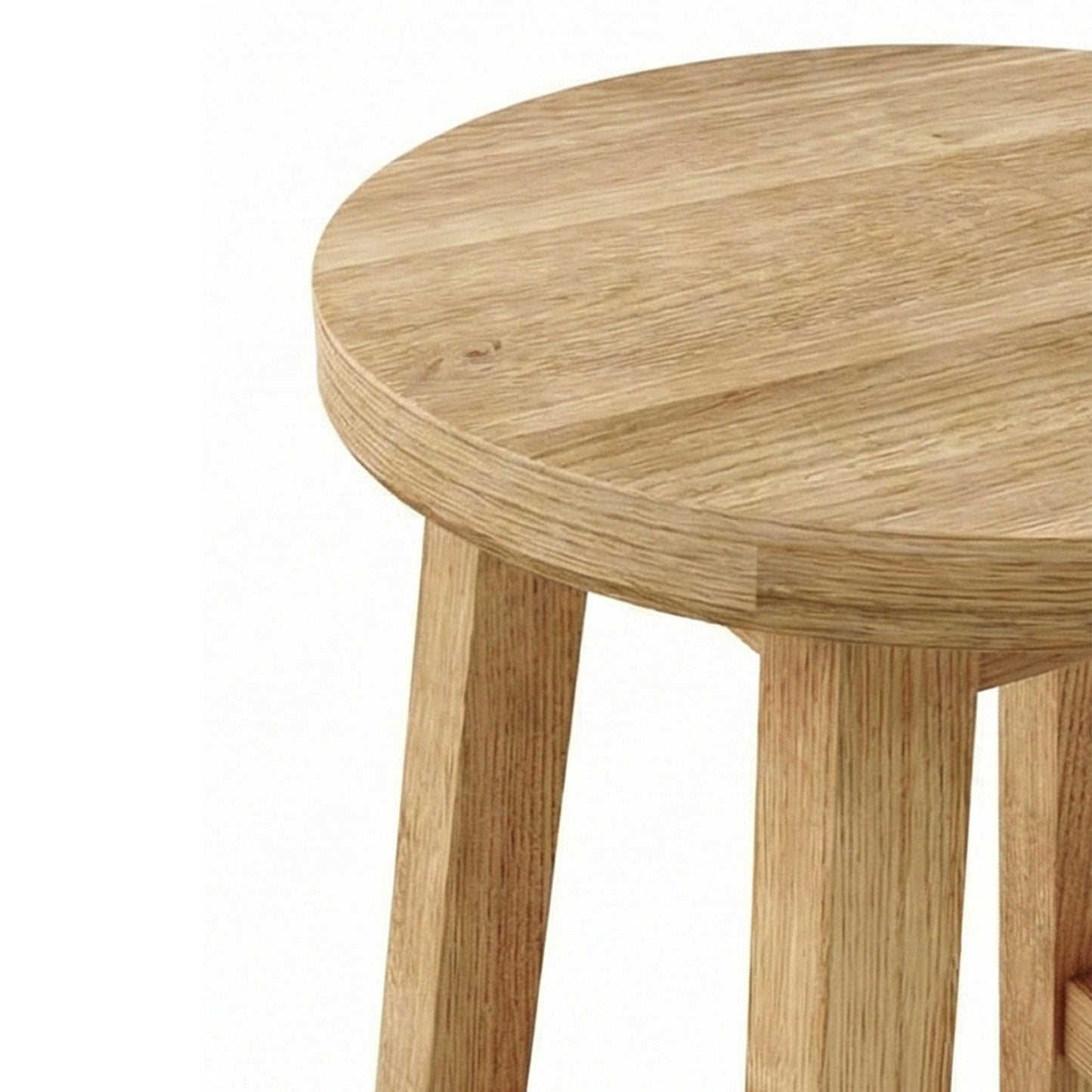Round Backless Teak Outdoor Bar Stool