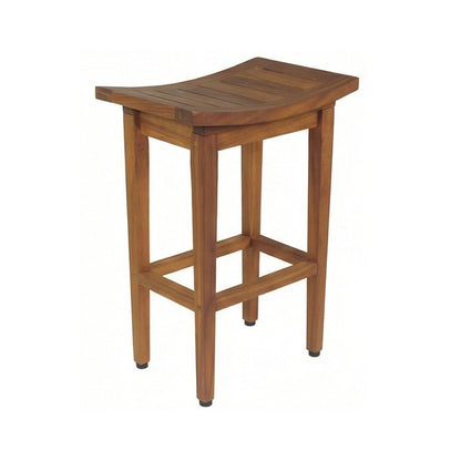 Backless Teak Outdoor Bar Stool