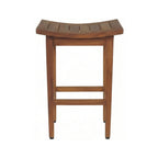 Backless Teak Outdoor Bar Stool