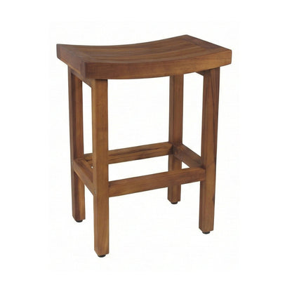 Backless Teak Outdoor Bar Stool