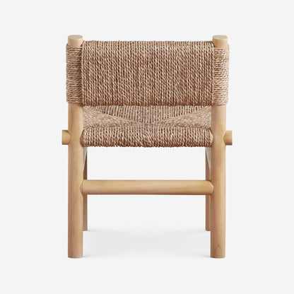 Teak Woven Rustic Dining Chair