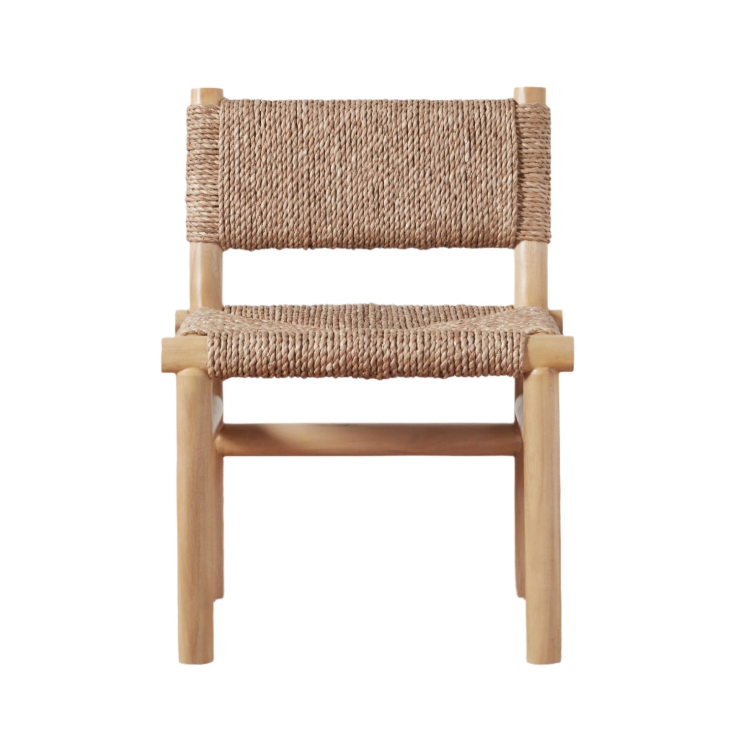 Teak Woven Rustic Dining Chair
