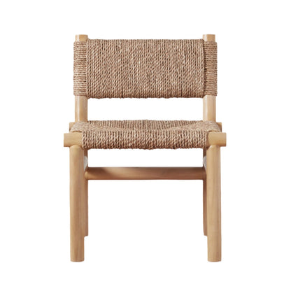 Teak Woven Rustic Dining Chair