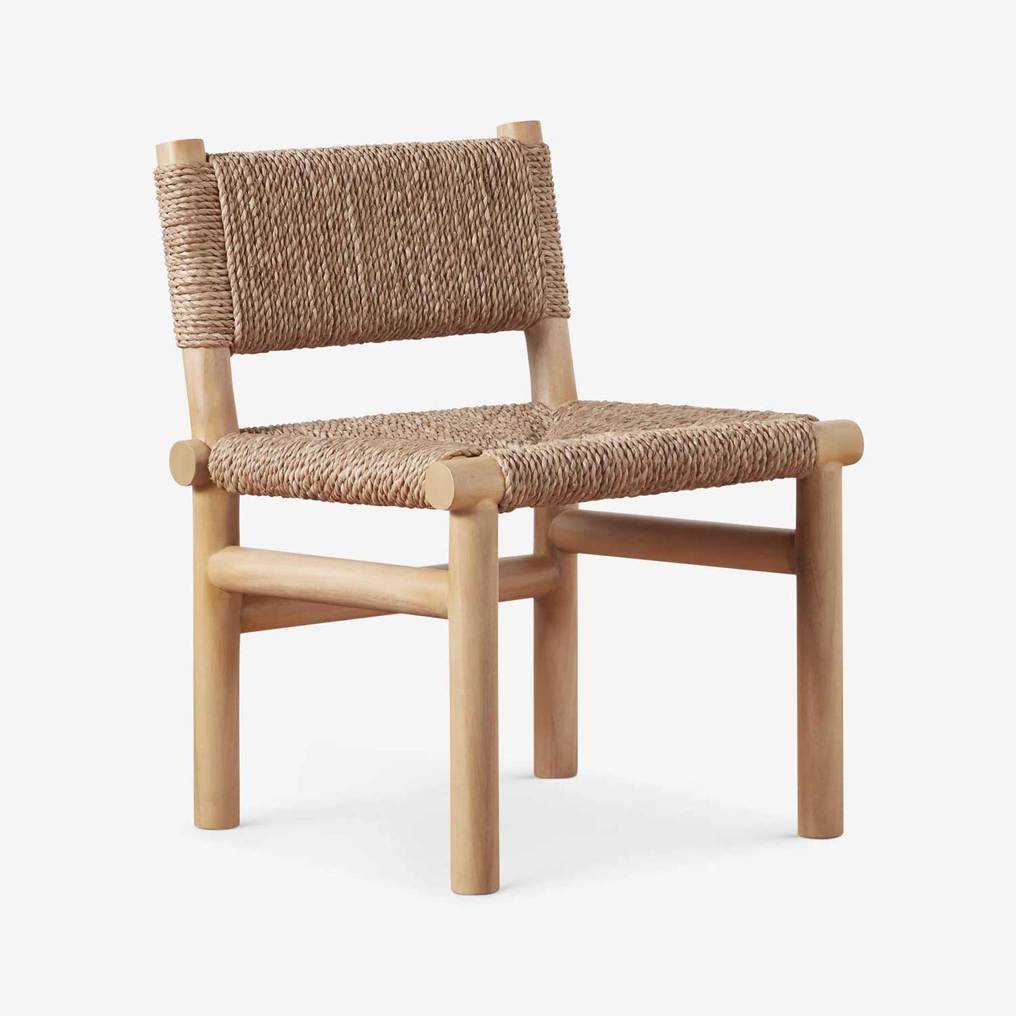 Teak Woven Rustic Dining Chair