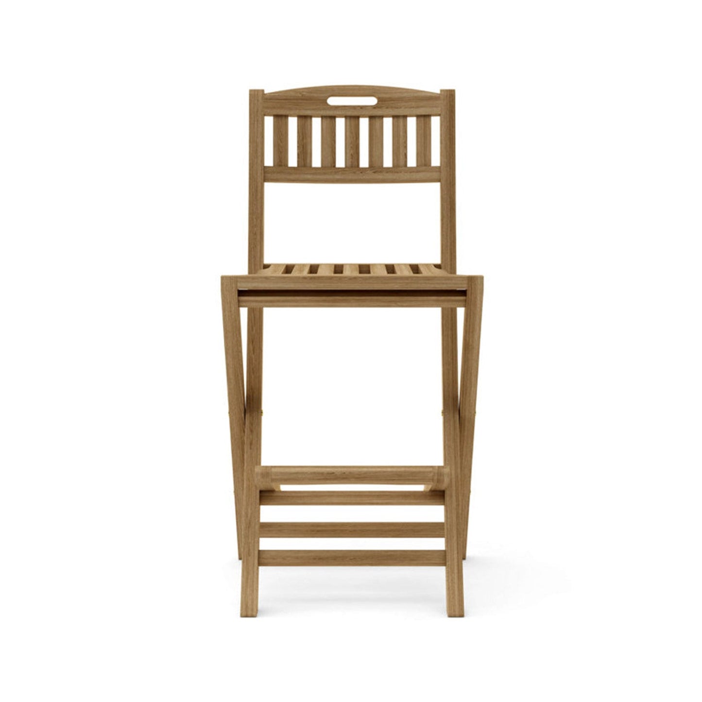 Folding Armless Teak Outdoor Bar Stool