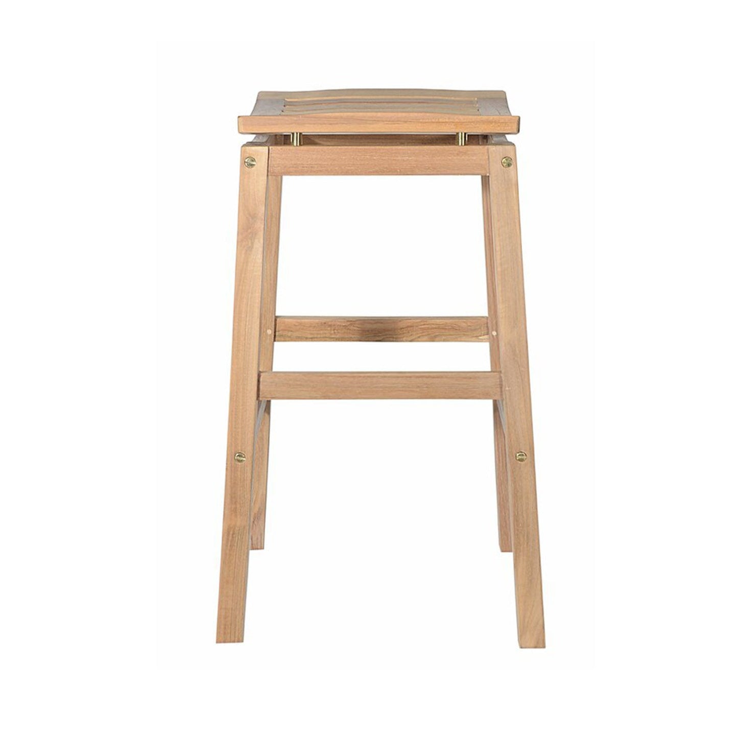 Backless Teak Outdoor Bar Stool