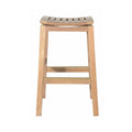Backless Teak Outdoor Bar Stool