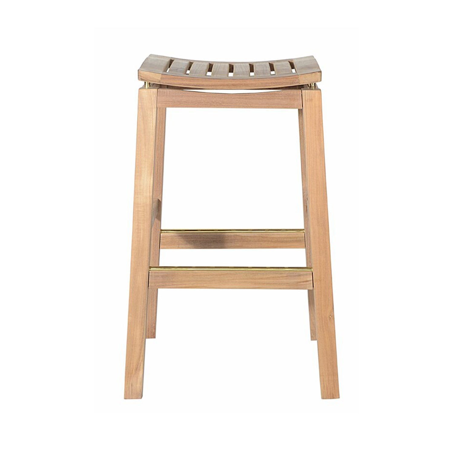 Backless Teak Outdoor Bar Stool