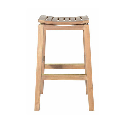 Backless Teak Outdoor Bar Stool