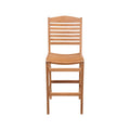 Armless Teak Outdoor Bar Stool