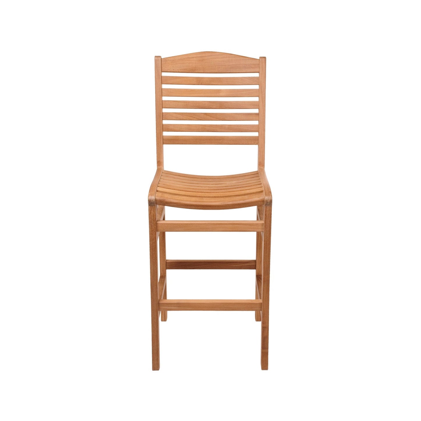 Armless Teak Outdoor Bar Stool