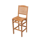 Armless Teak Outdoor Bar Stool