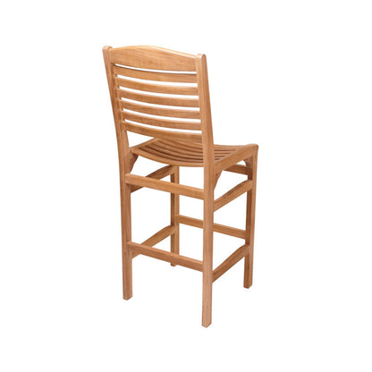 Armless Teak Outdoor Bar Stool
