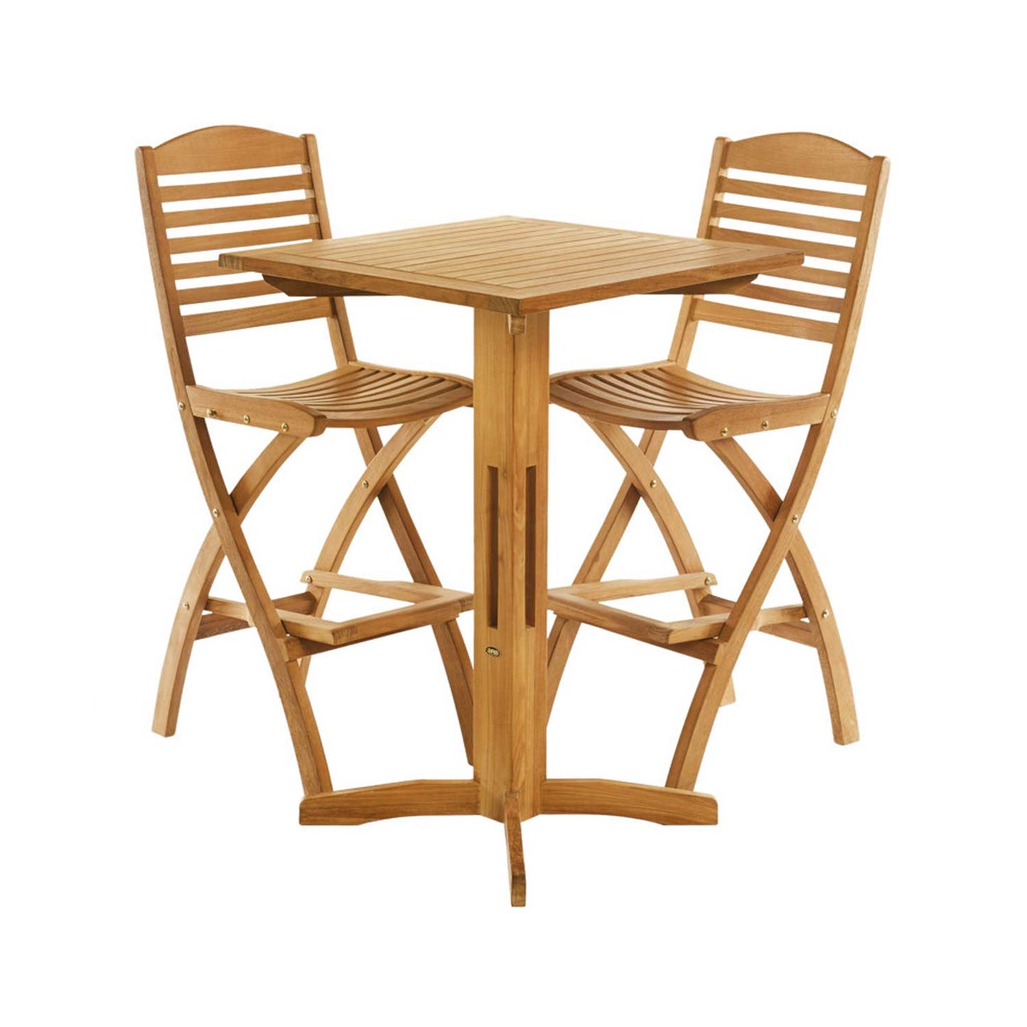 Folding Armless Teak Outdoor Bar Stool