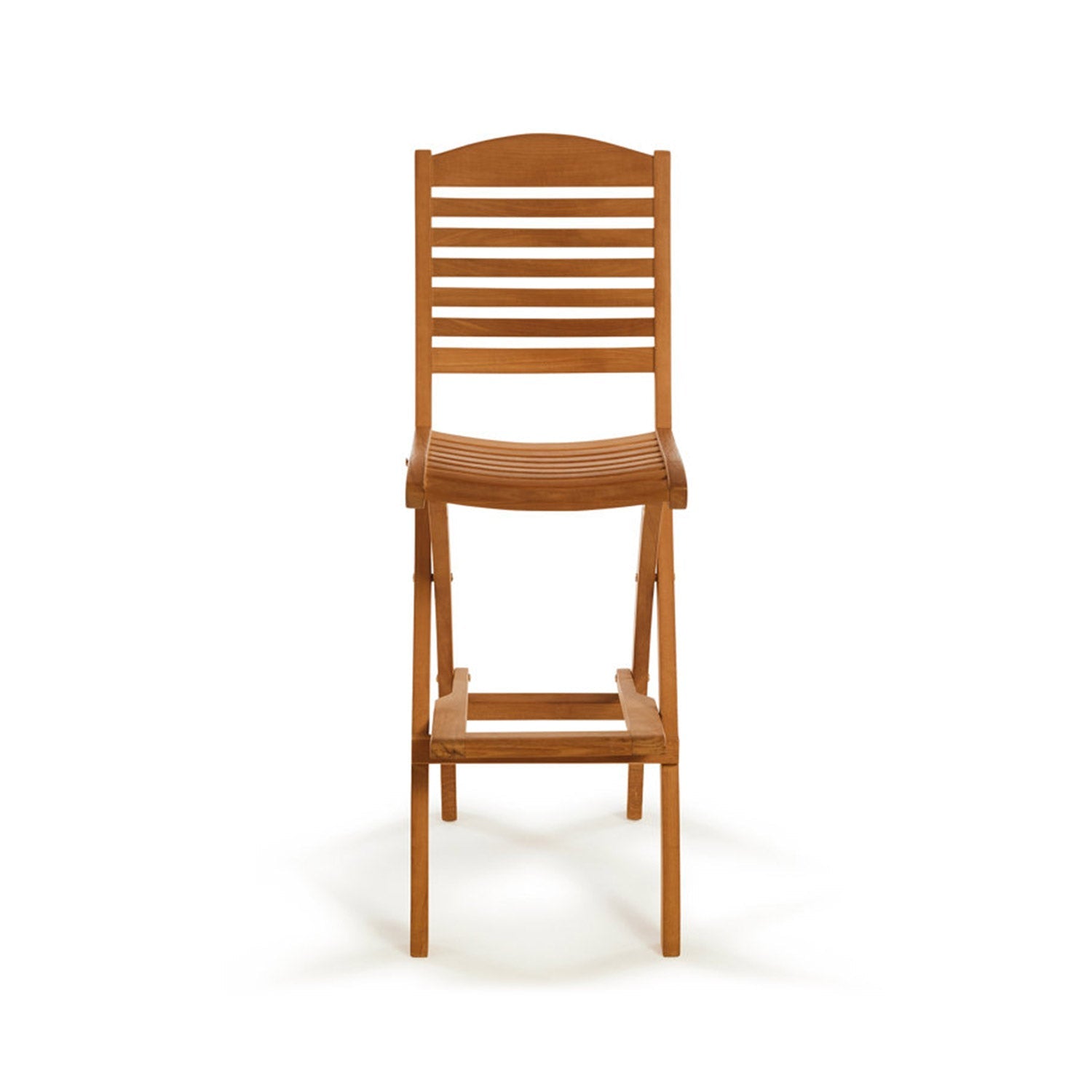 Folding Armless Teak Outdoor Bar Stool