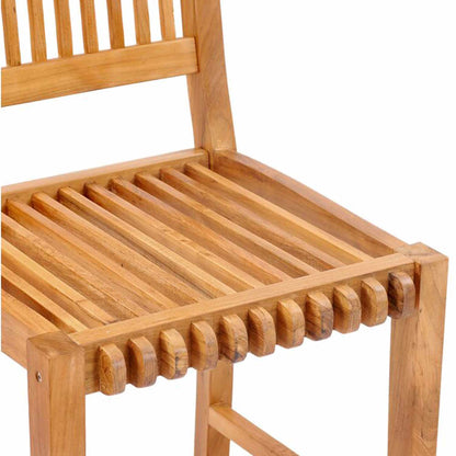 Armless Teak Outdoor Bar Stool