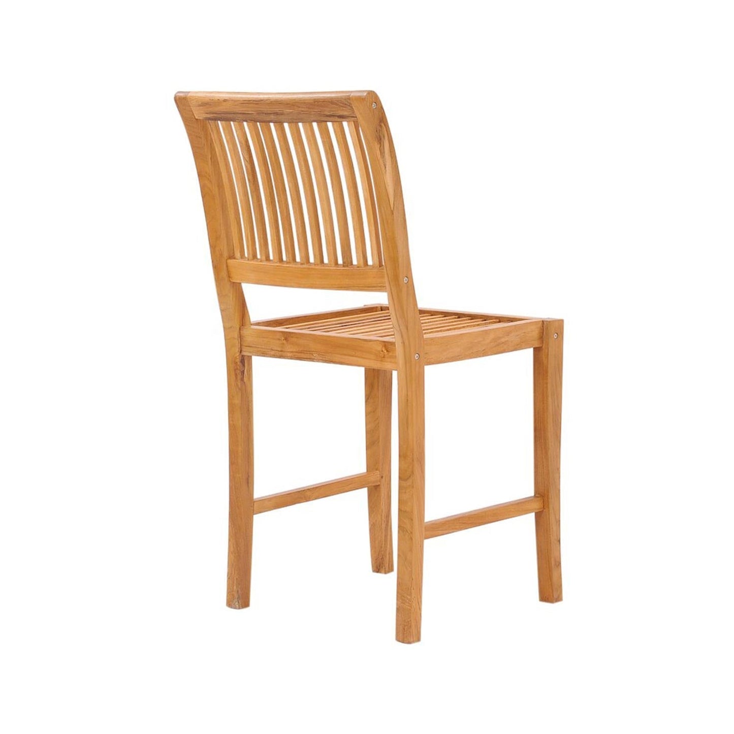 Armless Teak Outdoor Bar Stool